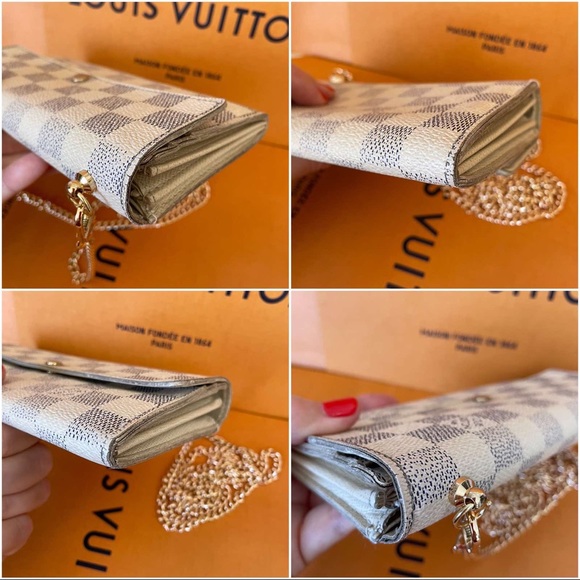 Louis Vuitton Damuer Azur Sarah Wallet with Chain - Picture 8 of 10